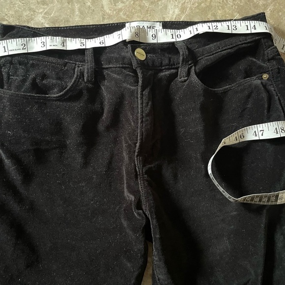 Frame Denim Le High Skinny Velvet Black Pants size 28 - Picture 8 of 11